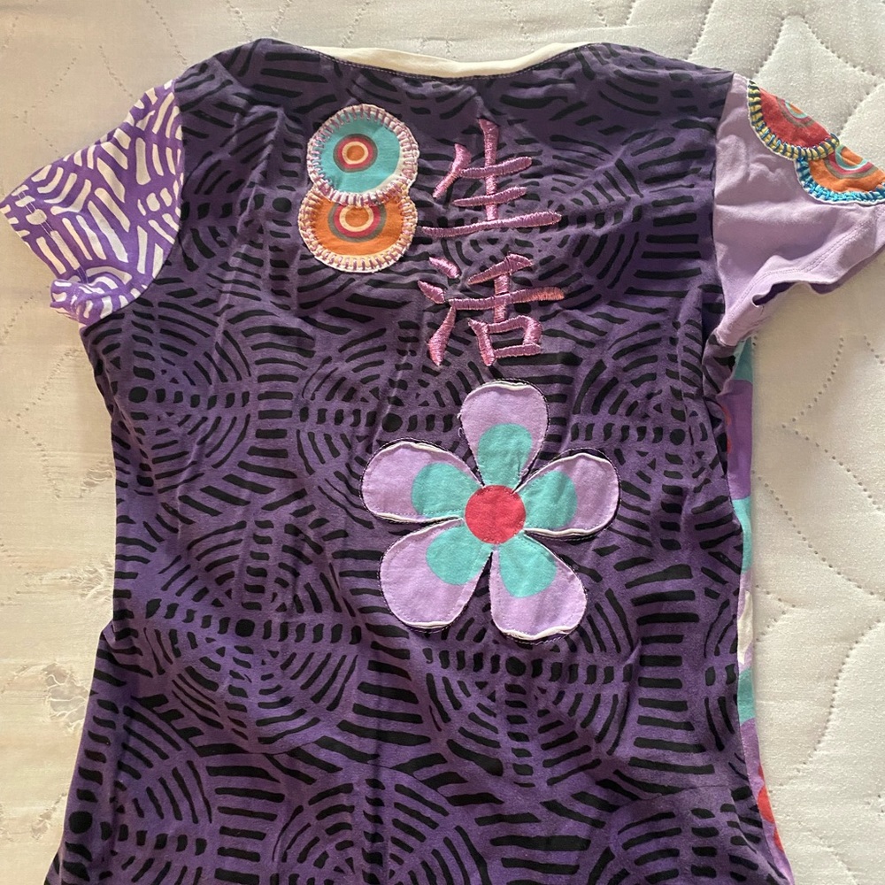 Colorful T-shirt from French market